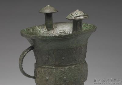 图片[2]-Jia wine vessel with animal-mask pattern, late Shang dynasty, c. 13th century BCE-China Archive
